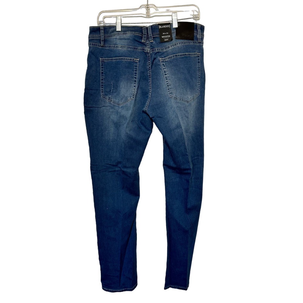 NWT Blank Nyc Wooster Slim Fit Denim Flashy Ways Jeans Blue Men's Size 36x32 - Picture 6 of 8